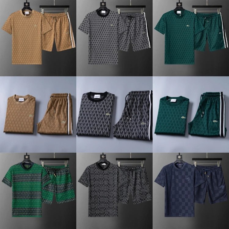 Lacoste Classic Crocodile Pattern T-Shirt/Shorts Set [34 styles]